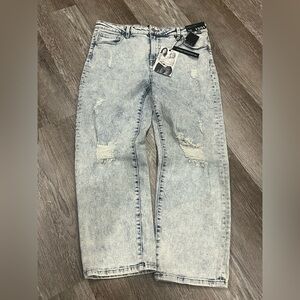 Kendall & Kylie Faded Blue High Rise Jeans